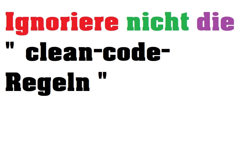 clean-code-regeln