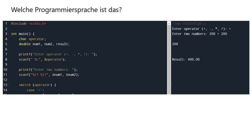 Programmiersprachen 