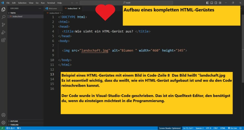 HTML-Gerüst