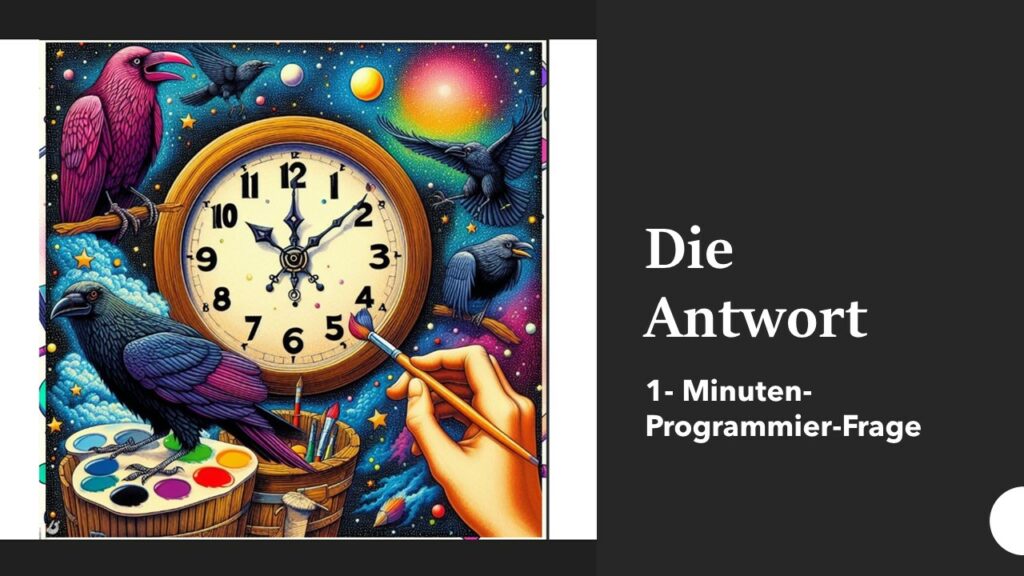 1- Minuten-Anzeige - programmieren lernen 